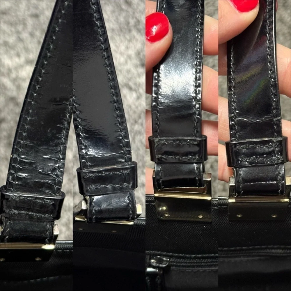 Gucci vintage large black tote